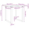 vidaXL Jedálenský stolík v tvare O 90x90x75 cm borovica a oceľ