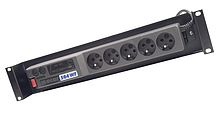 Napájací panel ACAR A-504, 3m, 5 pozícií, prep.ochrana, vaňa do 19'' racku