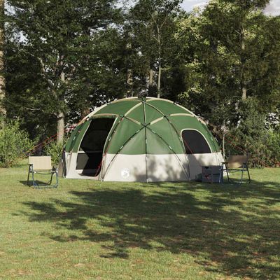 vidaXL Dómový stan so strechou Zelená 475 x 475 x 235 cm taft