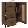 vidaXL Komoda hnedý dub 69,5x34x90 cm spracované drevo
