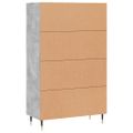 vidaXL Vysoká skrinka betónová sivá 69,5x31x115 cm kompozitné drevo