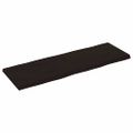 vidaXL Stolová doska tmavohnedá 120x40x(2-4)cm ošetrený masív hrany