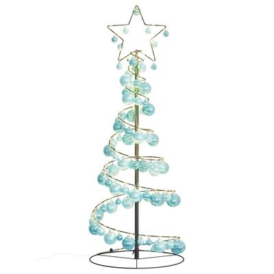 vidaXL LED vianočný stromček s ozdobami 80 LED teplá biela 120 cm