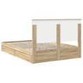 vidaXL Úložná posteľ Sonoma dub 135 x 190 cm Kompozitné drevo
