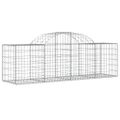 vidaXL Oblúkový gabionový kôš 14 ks 200x50x60/80 cm pozinkované železo