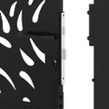 vidaXL Záhradná brána čierna 100x150 cm oceľový dizajn plameňa