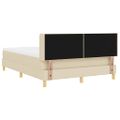 vidaXL Posteľ s pružinovým rámom s vankúšom Krémová 200 x 140 cm látka