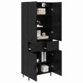 vidaXL Highboard 2 ks Čierny dub 69,5 x 34 x 180 cm Kompozitné drevo