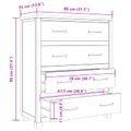vidaXL Skrinkový Hnedá 80 x 35 x 95 cm Masívne dubové drevo