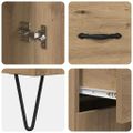 vidaXL Highboard 2 ks Remeselný dub 69,5 x 34 x 180 cm