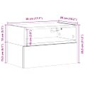 vidaXL Nástenné nočné stolíky 2 ks čierne 45x26x28,5 cm