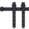 vidaXL Mini kovanie na posuvné dvere skrinky, uhlíková oceľ 122 cm