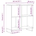 vidaXL Skrinka na platne biela 84,5x38x89 cm kompozitné drevo