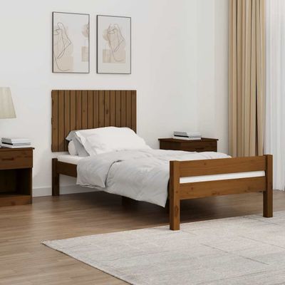 vidaXL Nástenné čelo postele medovohnedé 95,5x3x60 cm masívna borovica