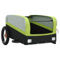 vidaXL Vozík za bicykel, čierno zelený 30 kg, železo