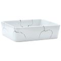 vidaXL Umývadlo na dosku biele obdĺžnikové 46x35,5x13 cm keramické