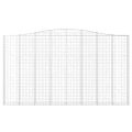 vidaXL Oblúkový gabionový kôš 2 ks 400x30x220/240cm pozinkované železo
