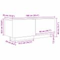 vidaXL TV skrinka 100 x 35 x 40 cm Čierny dub Kompozitné drevo