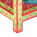vidaXL Ručne maľovaný konzolový stolík 80x35x75 cm mangovníkový masív
