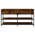 vidaXL Lavička na topánky dymový dub 100x42,5x50 cm kompozitné drevo
