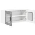 vidaXL Nástenný sklenený kabinet LUCCA Betónovo sivá 80 x 31 x 40 cm