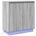 vidaXL LED komoda Sivá sonoma 71 x 34,5 x 75 cm Kompozitné drevo