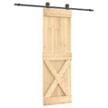 vidaXL Posuvné dvere Prírodná a čierna 70 x 210 cm