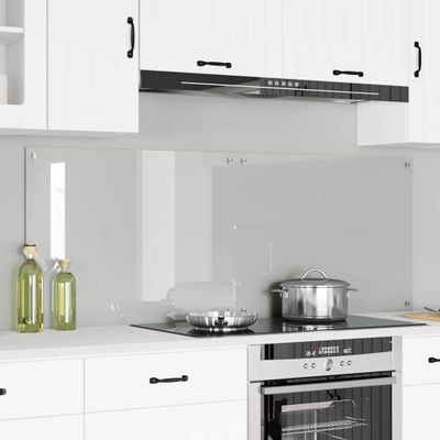 vidaXL Kuchynský obklad 2 pcs Priehľadná 80 x 60 cm tvrdené sklo