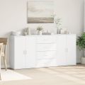 vidaXL Komody 3 ks biele 60x31x84 cm kompozitné drevo