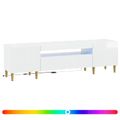 vidaXL LED TV kabinet Biela s vysokým leskom Kompozitné drevo