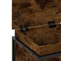 vidaXL Úložný box s vekom dymový dub 40x40x51,5 cm kompozitné drevo
