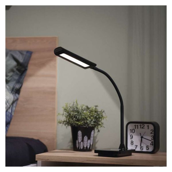 LED stolná lampa KYLE, čierna
