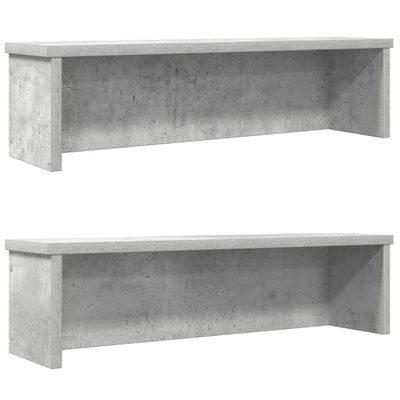 vidaXL kuchynské stojany stohovateľné 2 ks betónovo sivá 60x15x16 cm