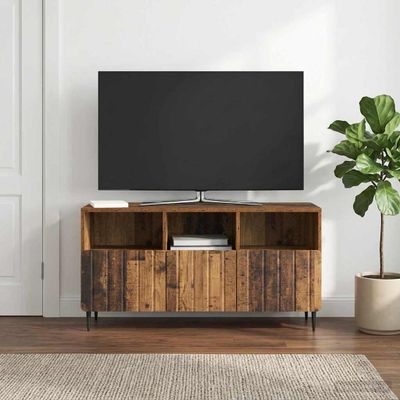 vidaXL TV skrinka Staré drevo 102 x 34,5 x 50 cm Kompozitné drevo