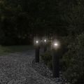 vidaXL Vonkajšie stojace lampy 3 ks čierne 60 cm nehrdzavejúca oceľ