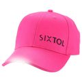 Kšiltovka s LED svetlom B-CAP 25lm, nabíjacia, USB, univerzálna veľkosť, ružová SIXTOL