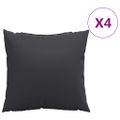 vidaXL Dekoratívne vankúše 4 ks čierne 40x40 cm látka