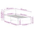 vidaXL Posteľ bez matraca 75x190 cm masívna borovica