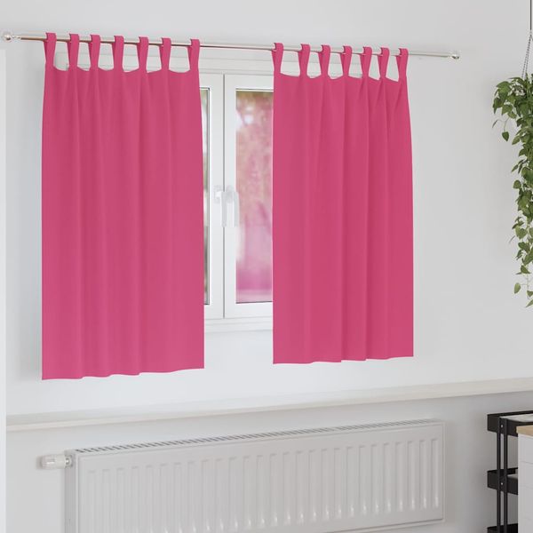 vidaXL Záclony na zatemnenie s krúžkami 2 pcs Jasná ružová
