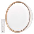 LED nástenné svietidlo ILVI, kruhové 45 W, stmievateľné so zmenou CCT, biela + drevo