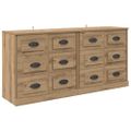 vidaXL Komody 2 ks Remeselný dub 70 x 35,5 x 67,5 cm Kompozitné drevo