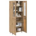 vidaXL Highboard 2 ks Remeselný dub 69,5 x 34 x 180 cm