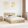 vidaXL Úložná posteľ Sonoma dub 150 x 200 cm Kompozitné drevo