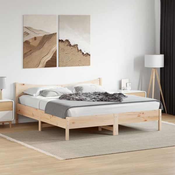 vidaXL Posteľ bez matraca 180x200 cm masívna borovica