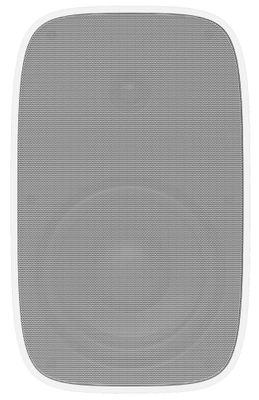 Fonestar 8" voděodolný reproduktor 100 W RMS, 100V/8ohm, IP66, UV a solná mlha, držák, bílý Reproduktor, 100V/8?, 100W RMS, IP66, dvoupásmový, 8" woofer, 1" tweeter, venkovní, bílý