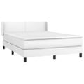 vidaXL Boxspring posteľ s matracom biela 140x200 cm umelá koža