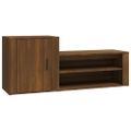 vidaXL Botník hnedý dub 130x35x54 cm spracované drevo