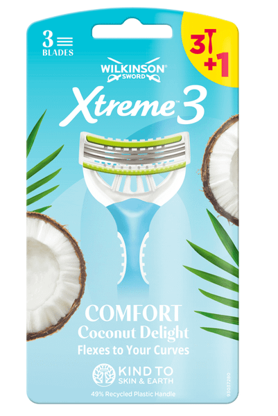 Wilkinson Xtreme 3 Comfort Coconut Delight dámsky holiaci strojček 4ks (W302152500)