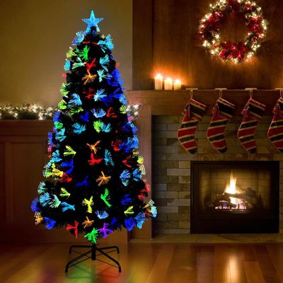 vidaXL Umelý vianočný stromček s 160 LED-i Zelená 150 cm PVC