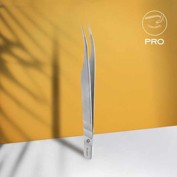 TE-40/11 Staleks Professional eyelash tweezers EXPERT 40 TYPE 11 (curved)